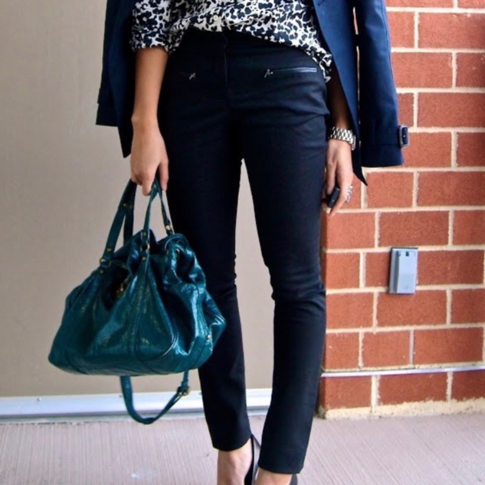 NWT Club Monaco Emily low rise skinny leg black pants